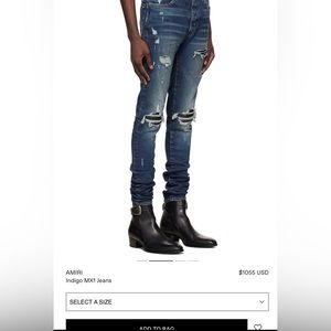 Amiri Mx1 36x32 indigo